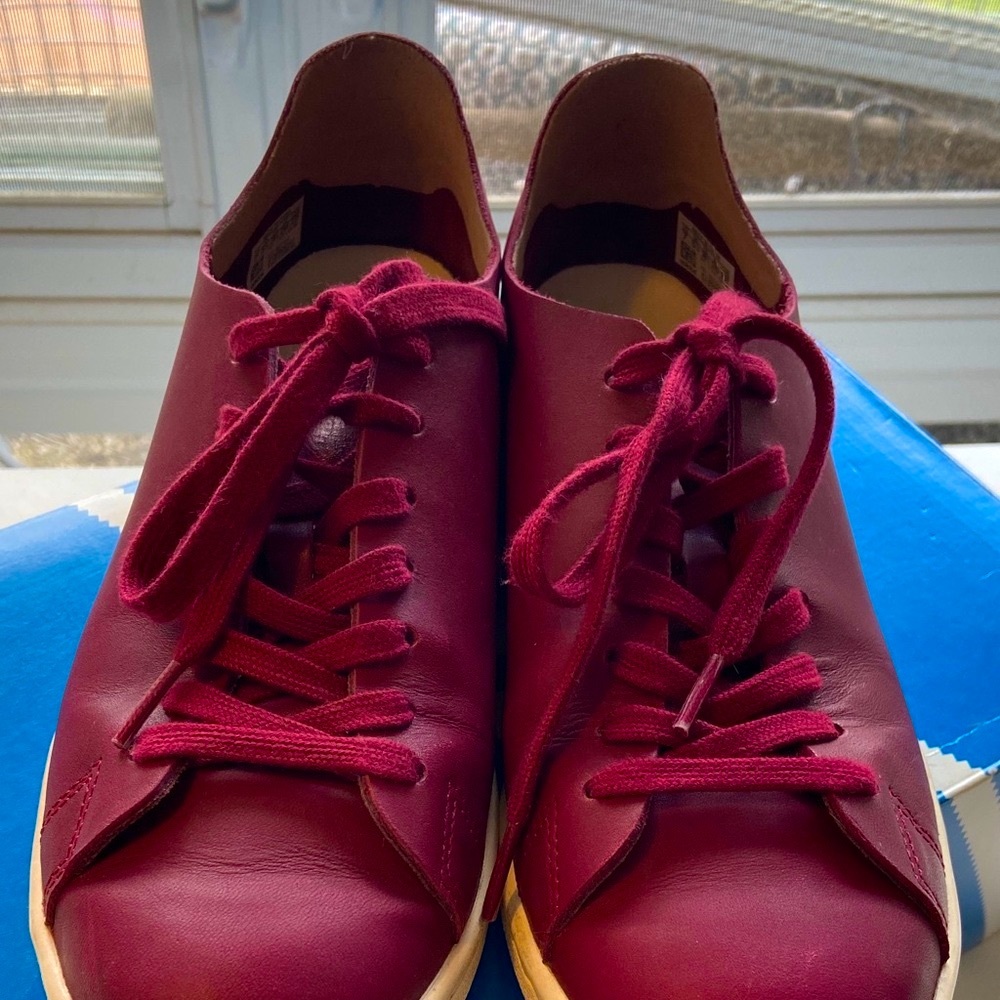 Adidas Stan Smith Originals Burgundy Leather - Picture 2 of 4